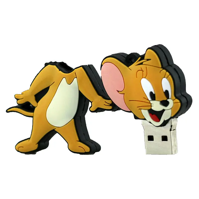 USB2.0 Том и Джерри кошка мышь Милая Флешка в подарок 128 ГБ U диск 8 16 Гб Cle USB 32 Гб 256 ГБ 64 Гб Флешка флеш-накопитель карта памяти
