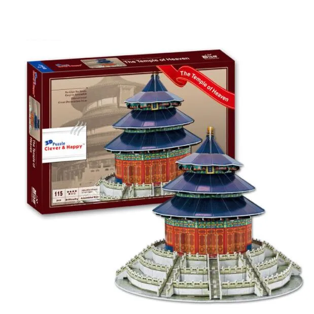 

The Temple of Heaven Beijing Education 3D Paper DIY Jigsaw 3441 Puzzle Model Educational Toy Kits Children Boy Gift Toy