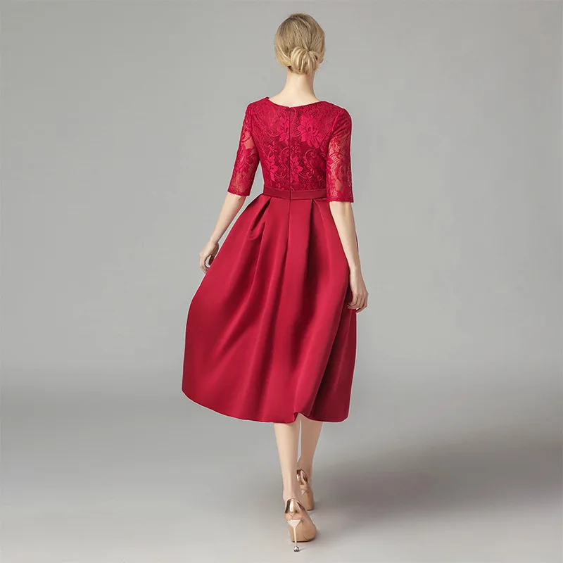 

Evening Dresses 2020 Long Burgundy Lace Zipper Banquet Formal Occasion Party Prom Dresses Homecoming Graduation Dresses