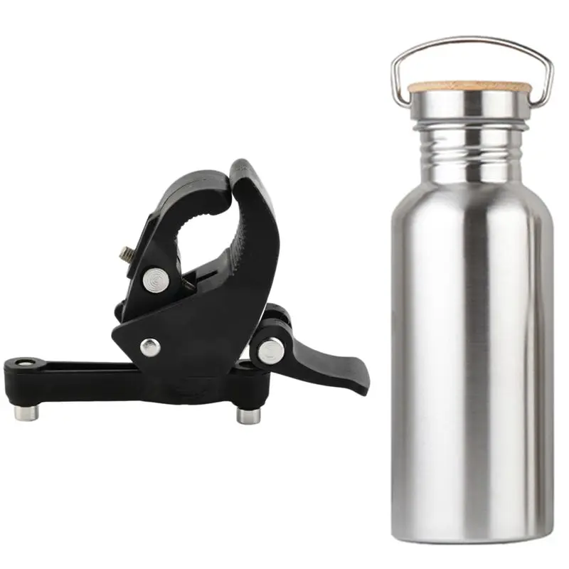 Держатель для бутылки воды велосипеда черная и нержавеющая сталь бутылка