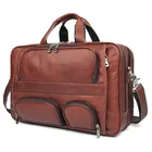 Портфель Newsbirds мужской кожаный, деловая сумка для 17-дюймового ноутбука, сумка для работы и поездок на колесах