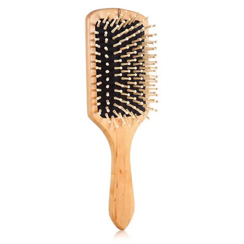 

1 Comb Hair Care Brush Massage Wooden Spa Massage Comb 2 Color Antistatic Hair Comb Massage Head Promote Blood Circulation