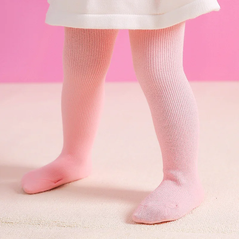 Колготки для маленьких девочек с изображением лотоса детские чулки однотонные