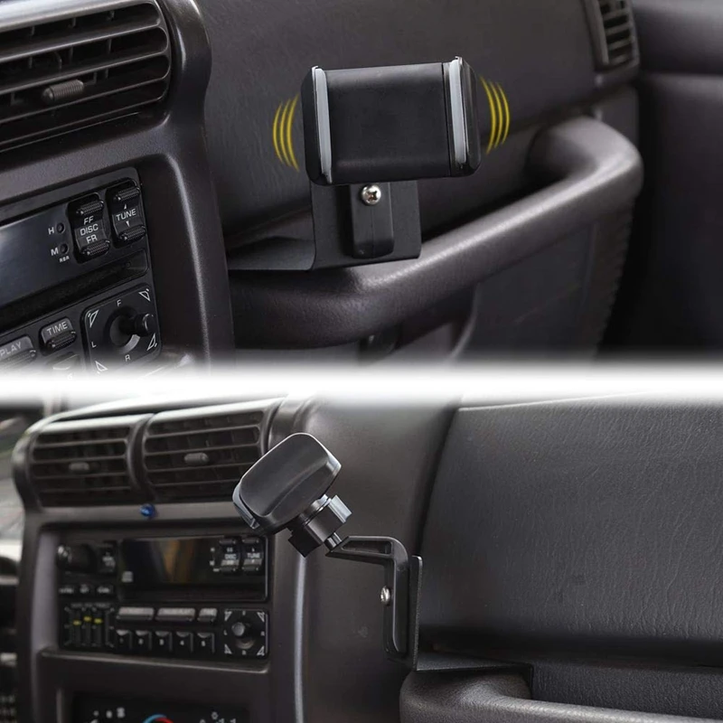 Multi-Functional Phone Holder Radio Walkie Talkie Mount Bracket for 1997-2006 Jeep Wrangler TJ 2 in 1 Bolt-On Stand Bra | Автомобили и