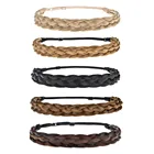 Эластичная лента для волос в богемном стиле, широкий Синтетический Плетеный парик из 5 прядей, для женщин и девочек, инструменты для укладки волос