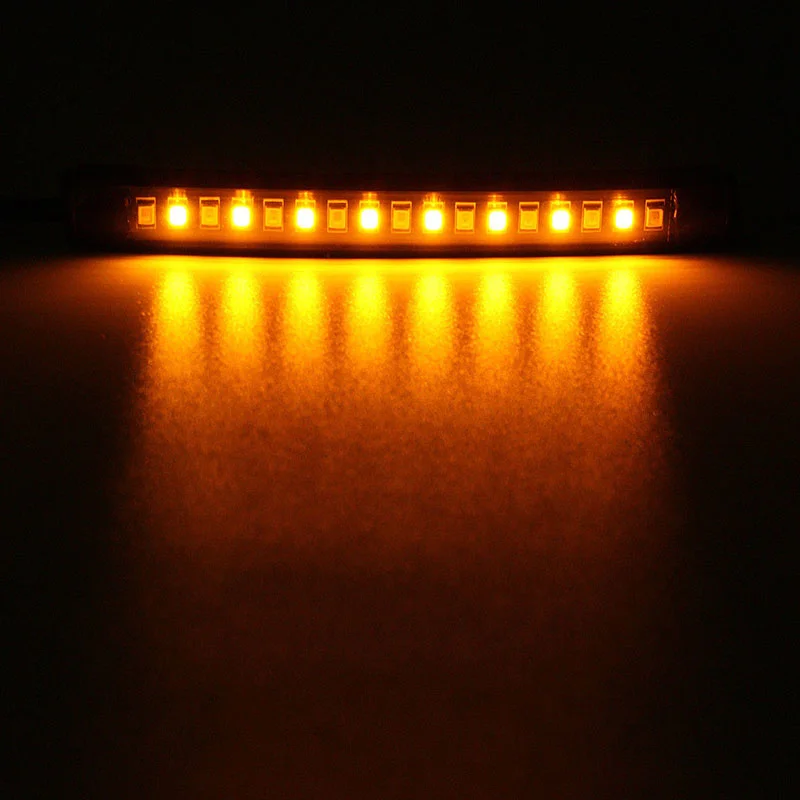 Универсальный гибкий 17 светодиодный мотоцикл DRL тормозной светильник сигнала