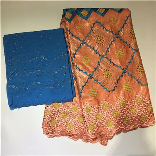 Африканская тканевая ткань базин богатая парча с бусинами и камнями