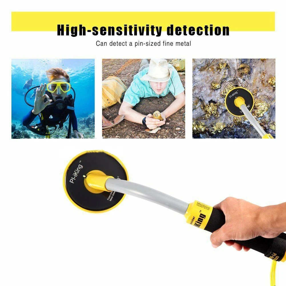 

Battery Powered Pinpointer Pulse Induction Metal Detector Measuring ABS Treasure Handheld Waterproof Underwater Portable