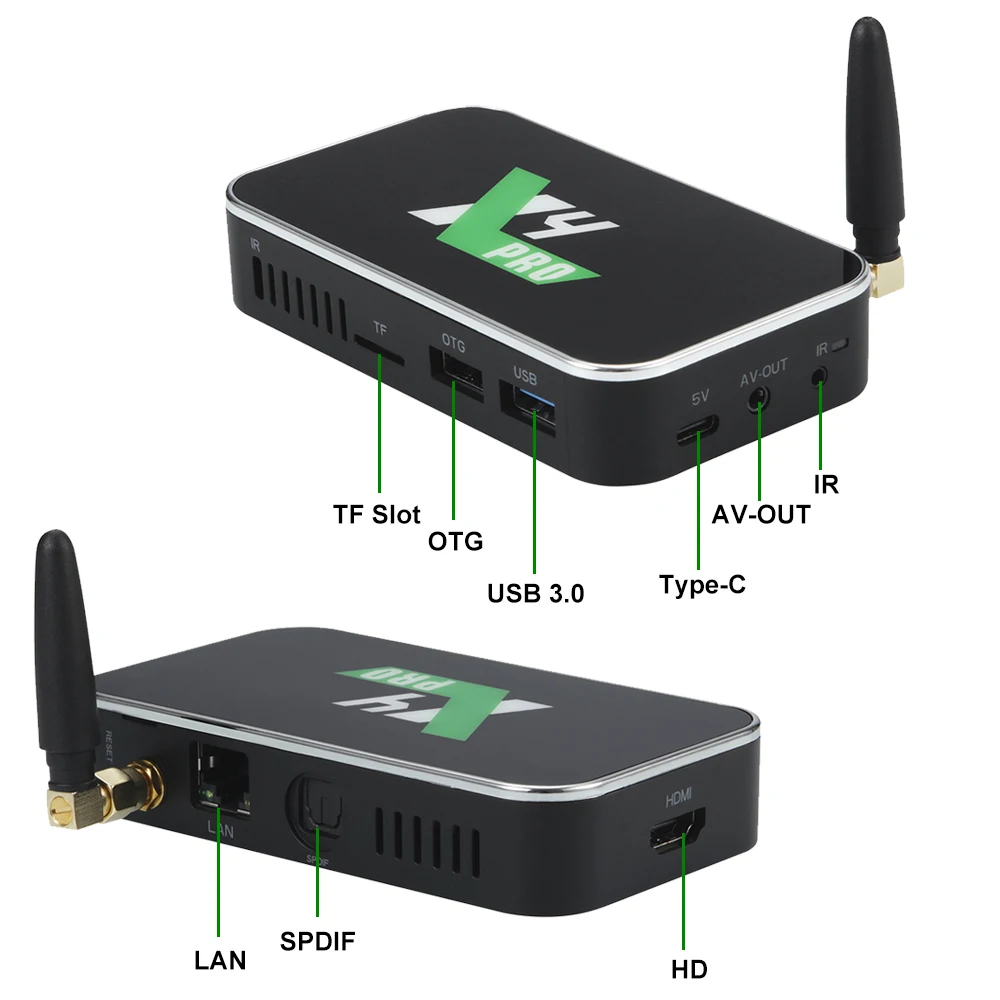 UGOOS X4 Pro Smart TV BOX Android 11 Amlogic S905X4 LPDDR4 4 ГБ 32 64 Гб Plus Cube CEC 1000 м BT OTT 4K ТВ-приставка |