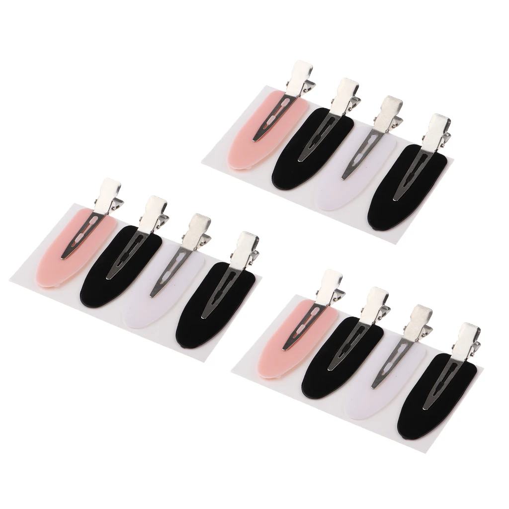 12 шт. заколки для волос челки без изогнутых отметки завивки макияжа аксессуары