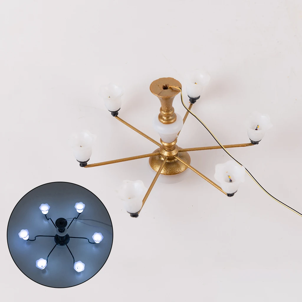 

Modern Miniature Chandelier Celing Lamp Model Layout Decor Accessories