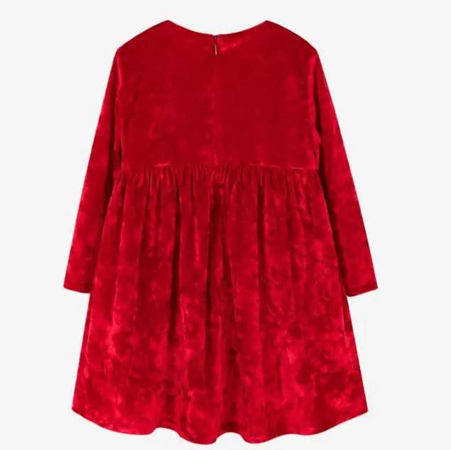 

Baby girl vintage velvet princess dress kids casual diamond long sleeve birthday party dress a-line