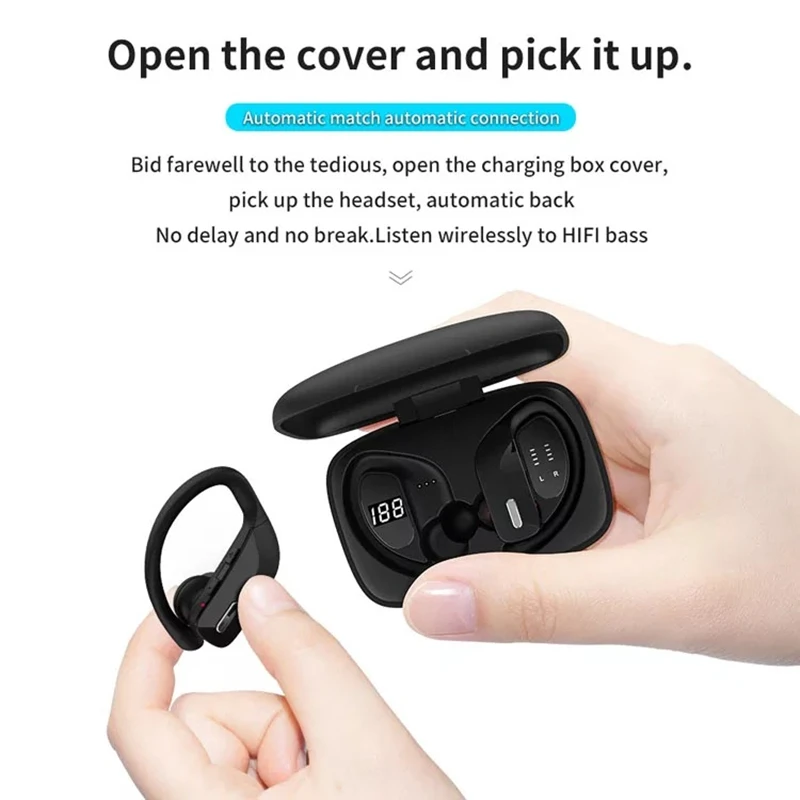 tws bluetooth 5 0 earphones wireless earphone sports running mini ear buds for iphone android smart phones with power bank t17 free global shipping