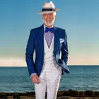 Нежный мужской костюм, блейзеры с заостренными лацканами, мужские смокинги на заказ для свадьбы, одежда для жениха, 3 предмета, пиджак для выпускного вечера, жилет и брюки