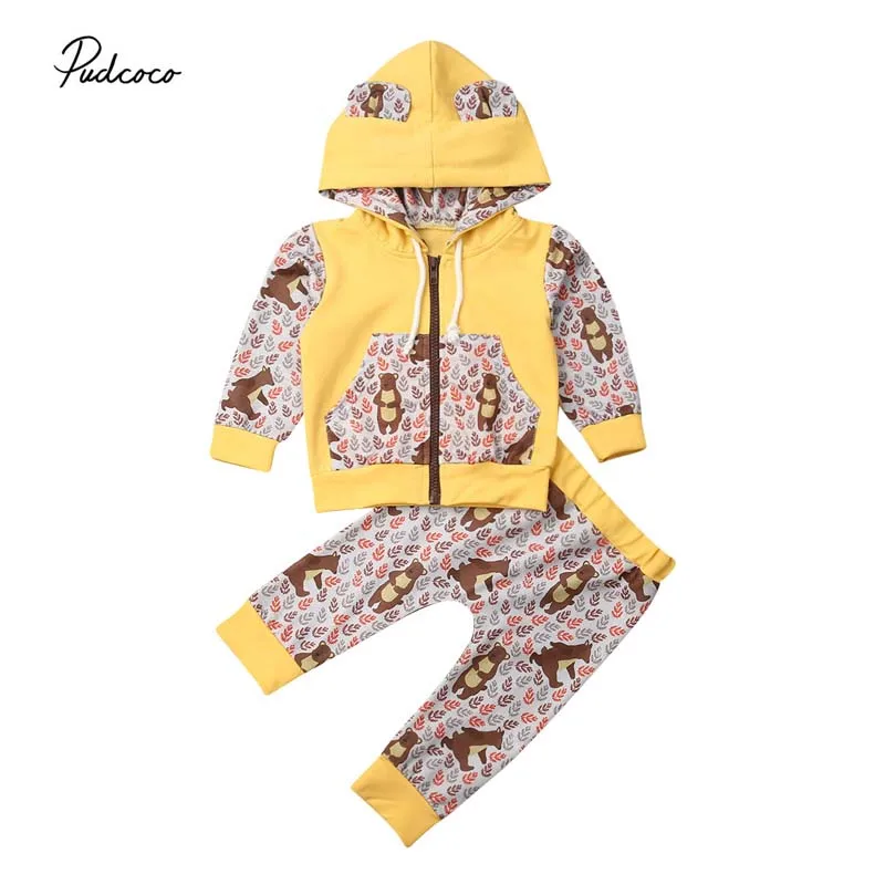 2019 брендовая зимняя одежда для новорожденных мальчиков и девочек из 2 предметов с