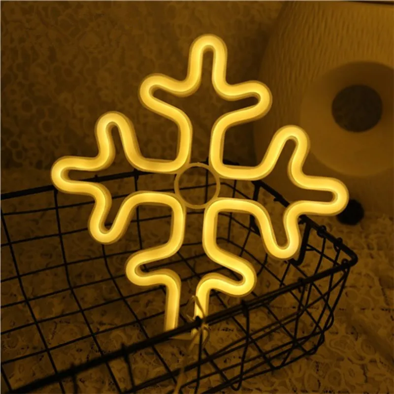 Светодиодный неоновый светильник с питанием от аккумулятора USB Milu олень снежинка