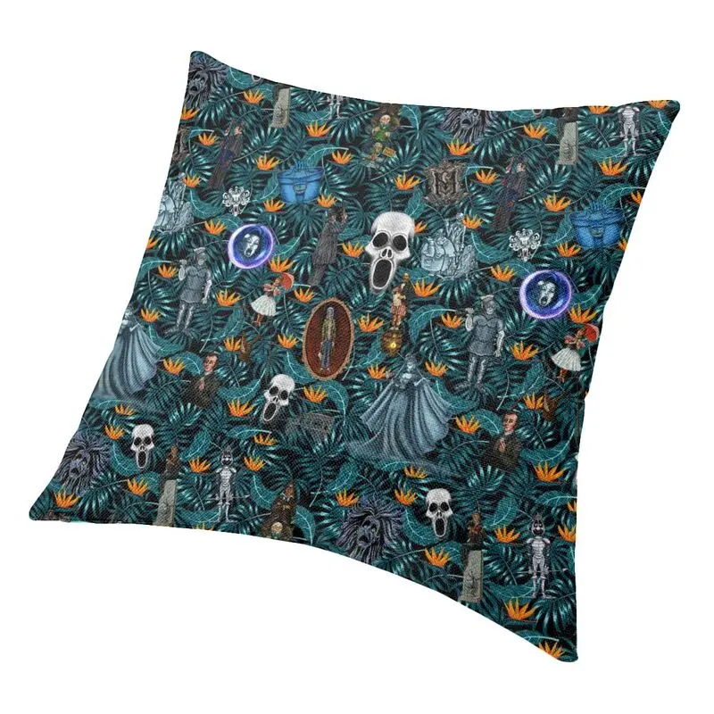 Personalized Haunted Mansion Tiki Pillow Cover Home Decorative Scary Halloween Ghost Skull Cushion for Living Room | Дом и сад