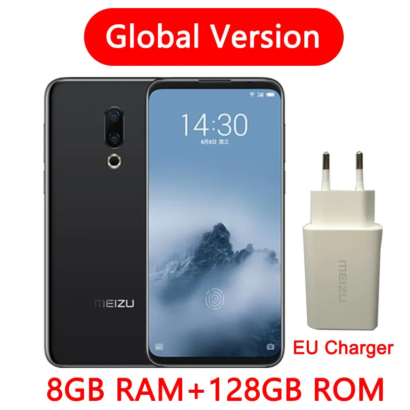 Глобальная Версия Meizu 16th 16 4G Snapdragon 845 Adreno 630 6 ГБ Оперативная память 64 Гб Встроенная память 6," FHD 2160x1080P Full Экран двойной Камера - Цвет: Global 8G 128G-Black
