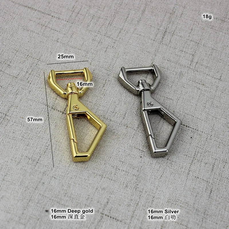 Крючки для сумок квадратные золотистые с треугольной пряжкой 4 шт. | Багаж и сумки