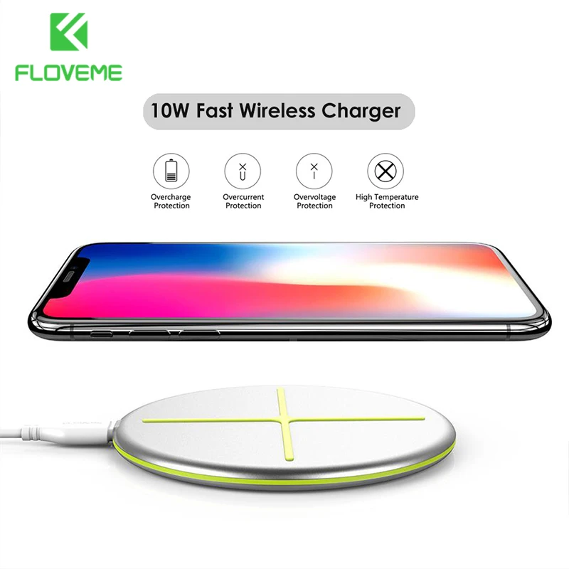 Беспроводное зарядное устройство FLOVEME 10 Вт Qi для Samsung Galaxy S10 S9/S9 + S8 Note 9 USB быстрой