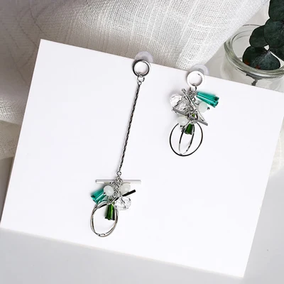1Pair Style 4 19 стилей Висячие драгоценные камни стразы длинные висячие серьги для женщин ювелирные изделия посеребренные полые металлические висячие серьги - Окраска металла: 1Pair Style 4