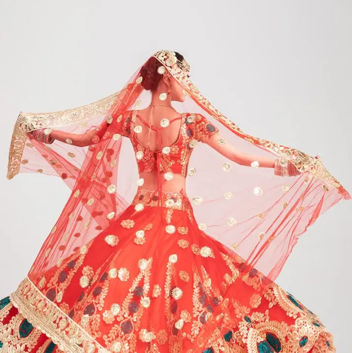 Leng Ha одежда для выступлений индийские свадебные великолепные сари женщина