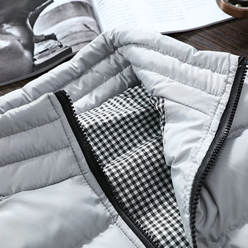 Мужские куртки жилеты зимний мужской теплый жилет без рукавов клетчатый со