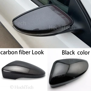 high quality for volkswagen vw beetle cc eos passat jetta scirocco full replacement carbon fiber look mirror cover side caps free global shipping