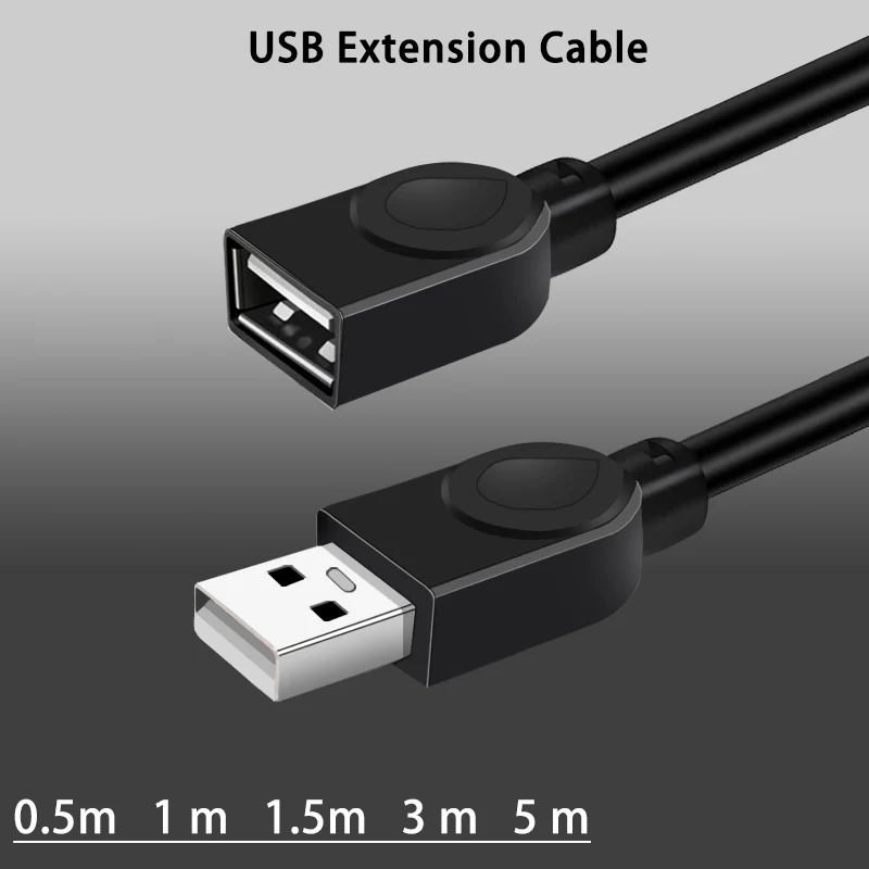 

USB Extension Cable USB 2.0 Cable Extende Data Cord For PC Smart TV Projector Mouse Keyboard Fast Speed USB Cable Extension