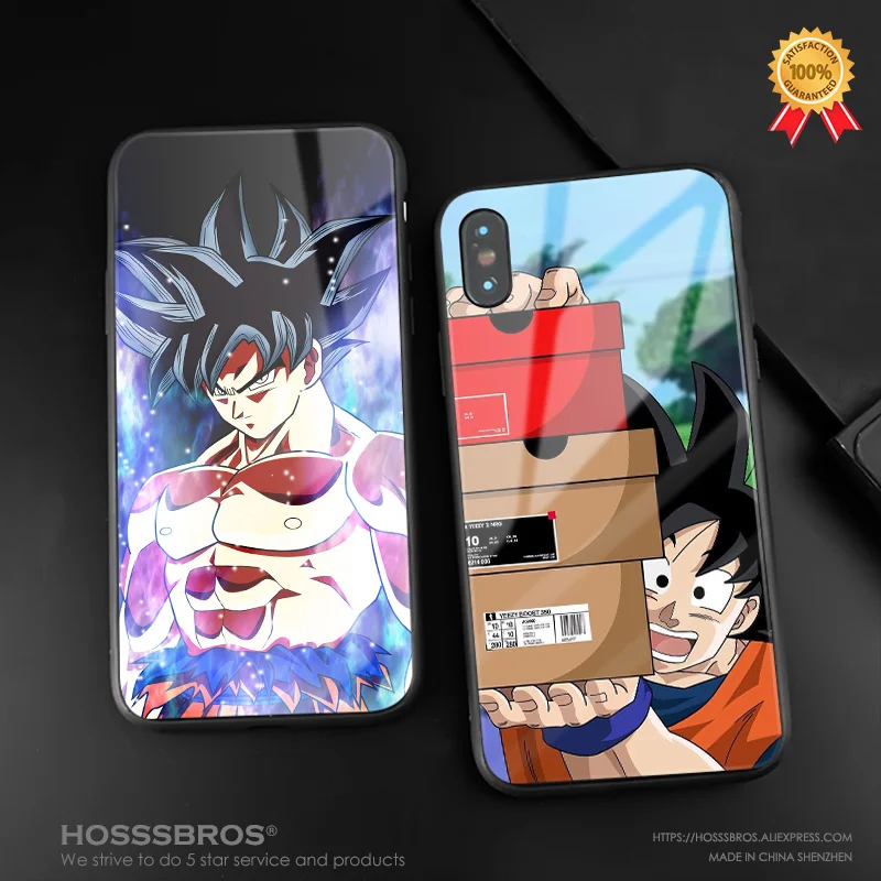Матовый Мягкий стеклянный чехол для телефона Goku iPhone SE 6S 7 8 PLUS X XR XS 11 12 MINI PRO MAX |