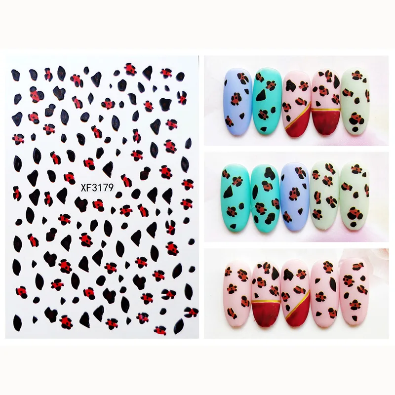 22 Стикеры 3D на ногти Nail Art Переводные картинки, украшения для ногтей, переводные наклейки, милые красные Летающие птицы, аксессуары для дизайна ногтей - Цвет: 22