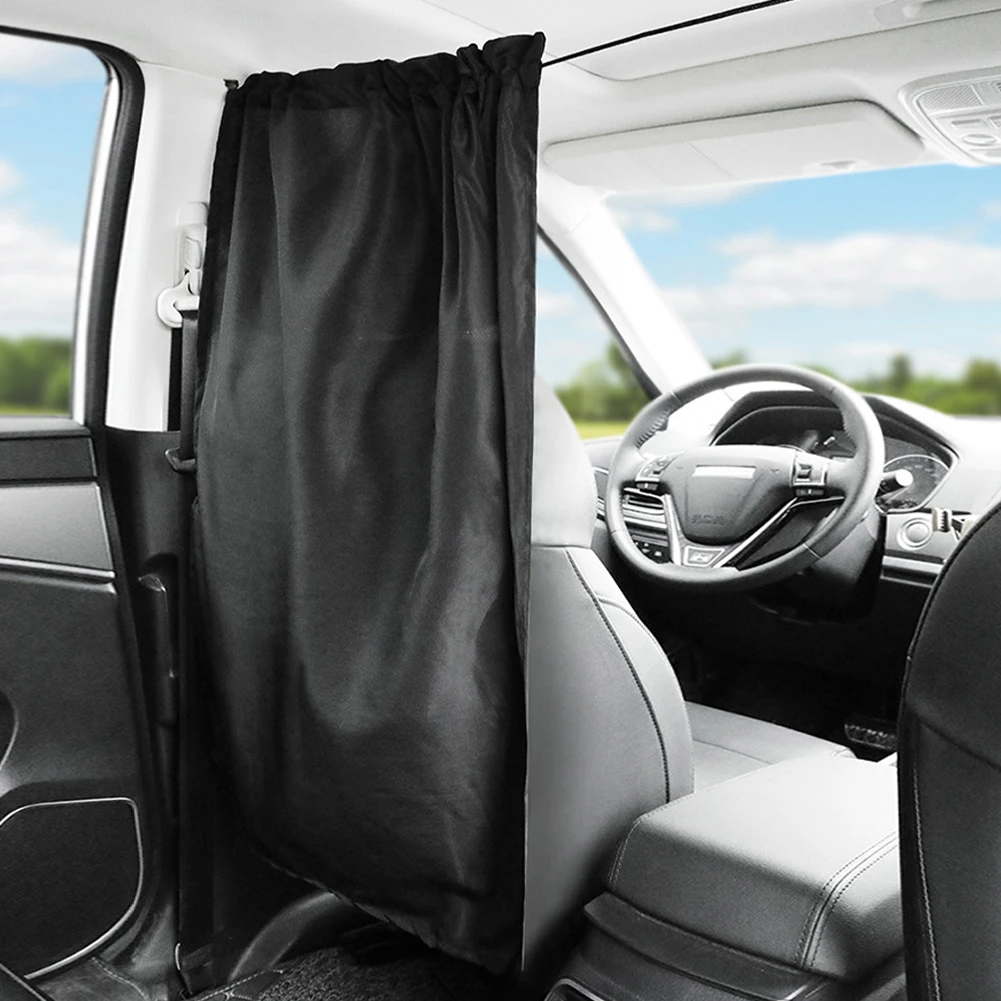 

Taxi Car Isolation Curtain Car Divider Curtain Sun Shade Privacy Front Rear Seat Partition Curtain Detachable Curtain 190x120cm