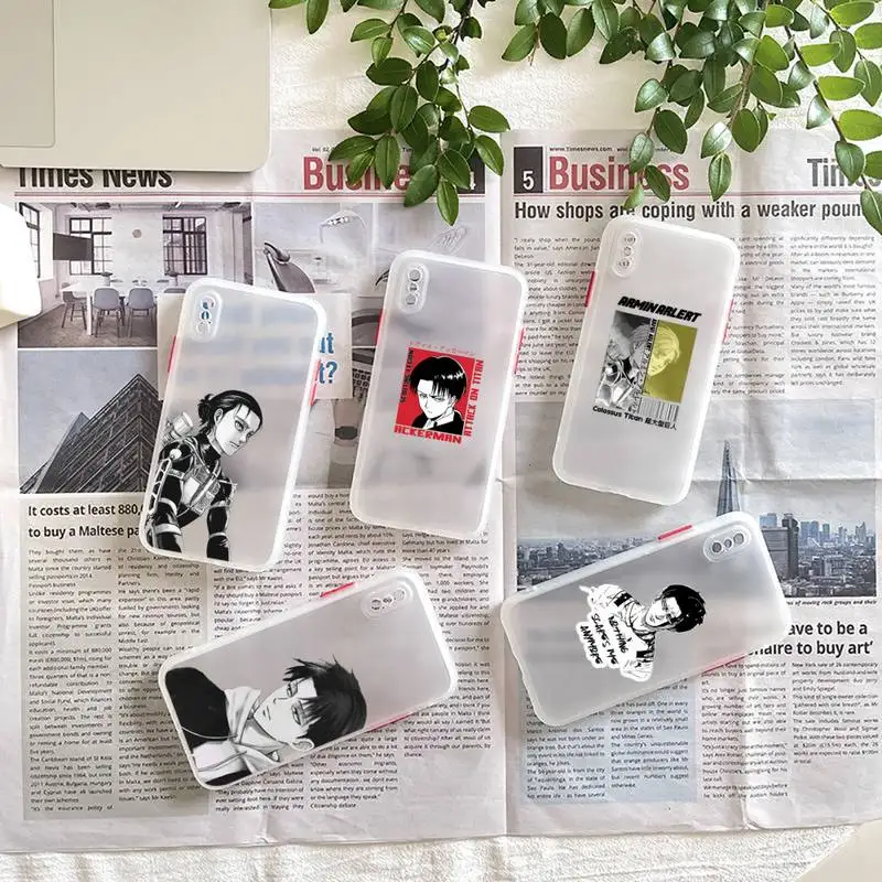 

Attack on Titan Armin Arlert anime Phone Case matte transparent For iphone 7 8 11 12 plus mini x xs xr pro max cover