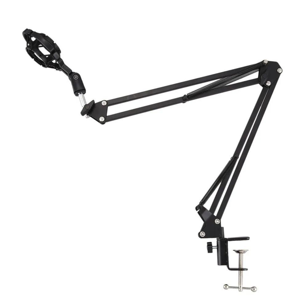 

NB35 Cantilever Bracket Condenser Microphone Kit Pops Filter Boom Scissor Arm Stand Shock Mount Live Broadcast Bracket Set