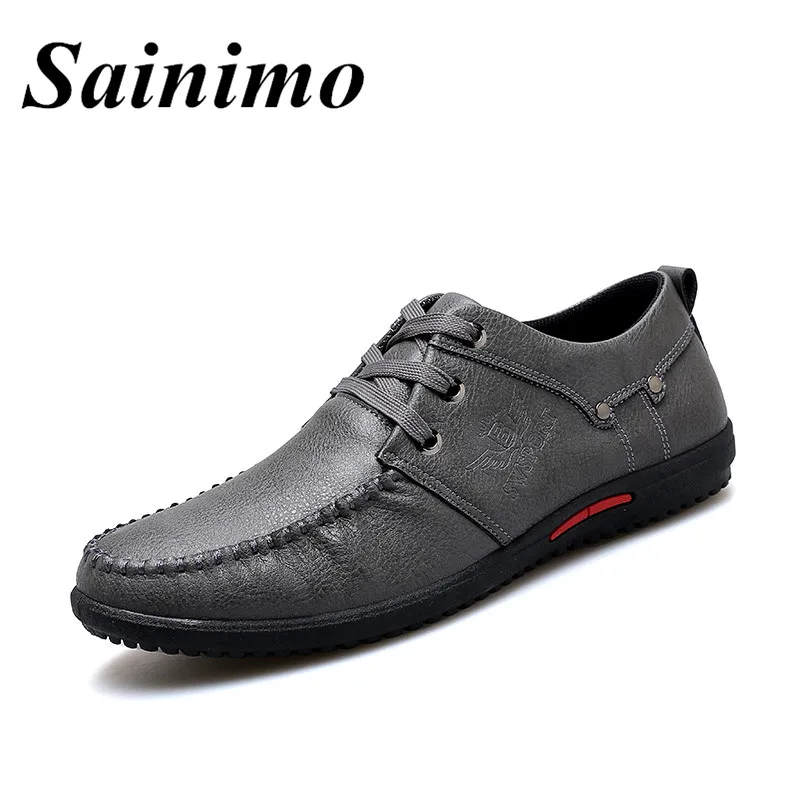 Лидер продаж мужская кожаная обувь на плоской подошве модная прогулочная