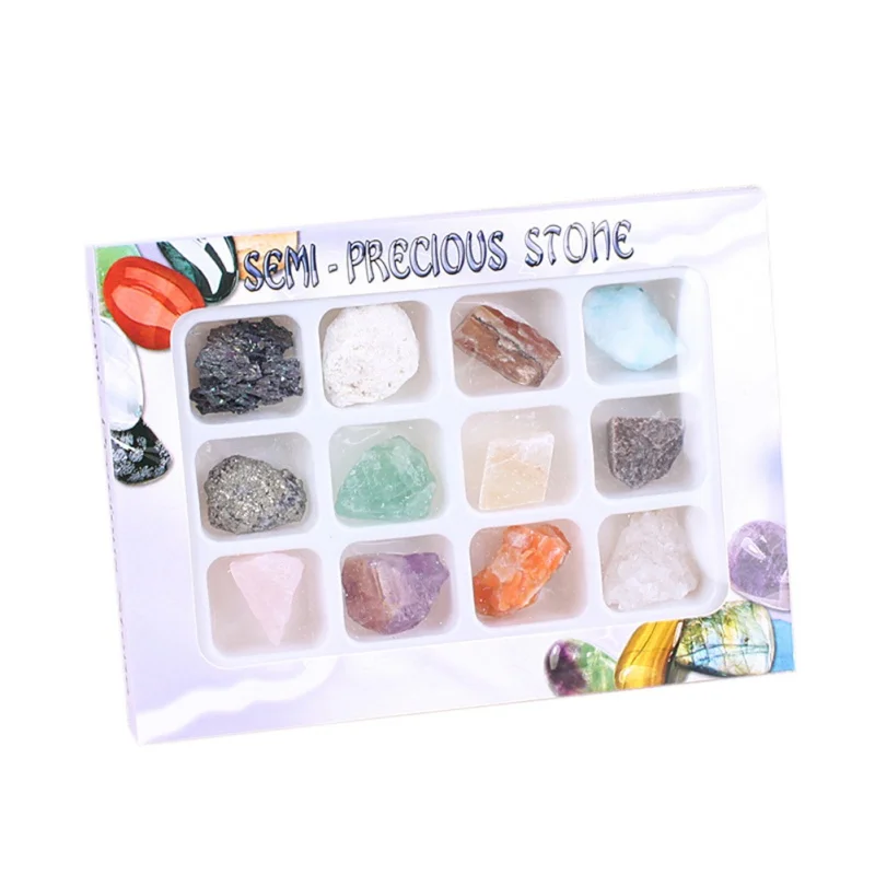 12 шт. камни кристаллов стихийных бедствий и минеральные DIY Многоцветный