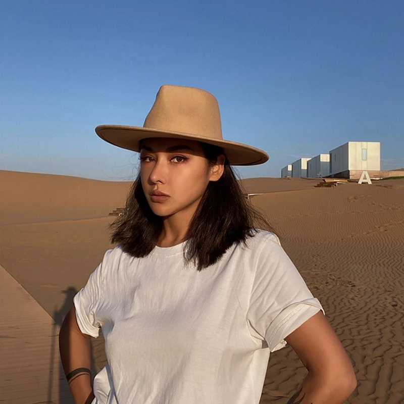 Фетровая шляпа с широкими полями для мужчин и женщин Классическая фетровая котом