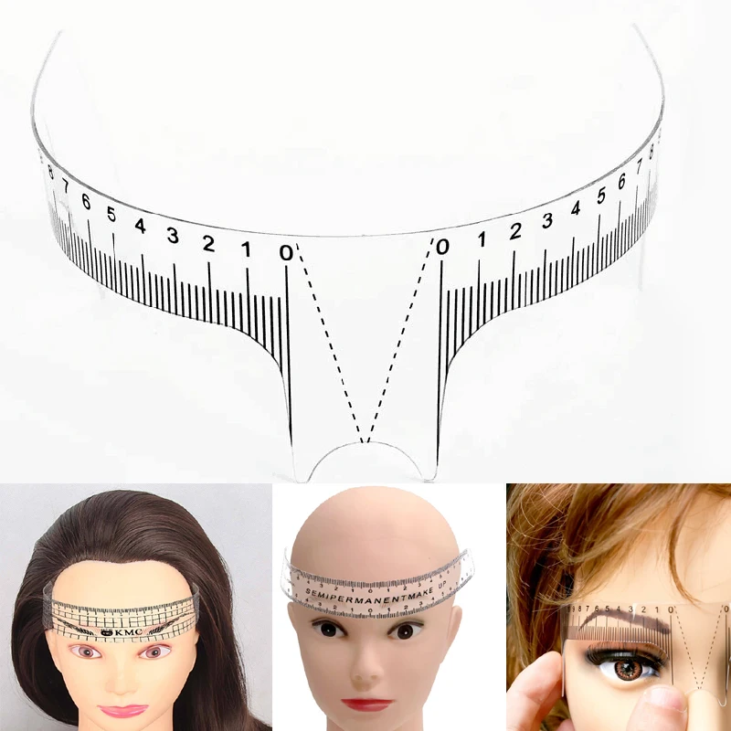 

6Style Reusable Semi Permanent Eyebrow Rulers Tool Measures Microblading Permanent Make Up Eyebrow Tattoo Position Ruler