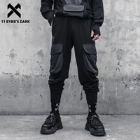 11 bybbs dark techwear hip hop cargo pant men patchwork pockets tactical joggers men trousters streetwear function harem pants