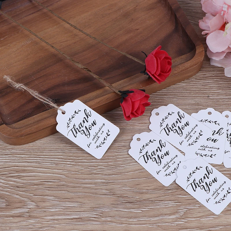 Крафт-бумага ярлыки для подарков спасибо празднования с нами Бумага теги