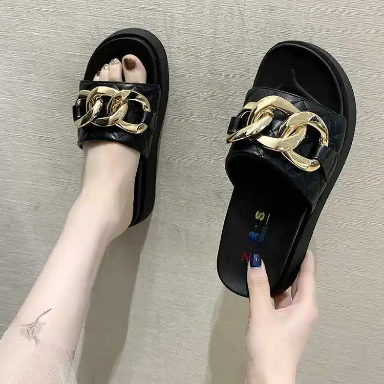 

Open toe half slippers for women's wear