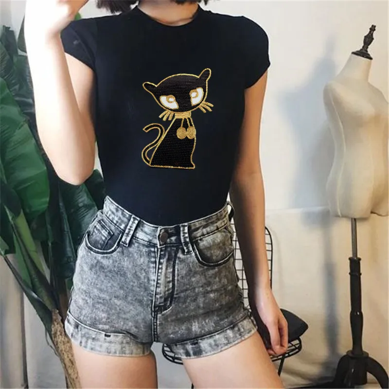 Футболка женская с блестками 22 см | Дом и сад