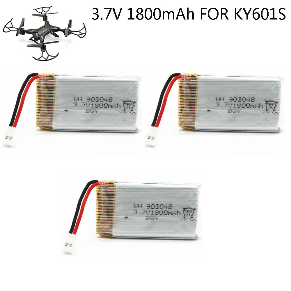 Высококачественный литий-полимерный аккумулятор 3,7 в для радиоуправляемых вертолетов KY601S, детали игрушек, Аккумулятор 3,7 в, 1800 мАч, разъем 903048 1S XH2.54 для радиоуправляемого квадрокоптера Высококачественный литий-полимерный аккумулятор 3,7 в для радиоуправляемых вертолетов KY601S, детали игрушек, Аккумулятор 3,7 в, 1800 мАч, разъем 903048 1S XH2.54 для радиоуправляемого квадрокоптера