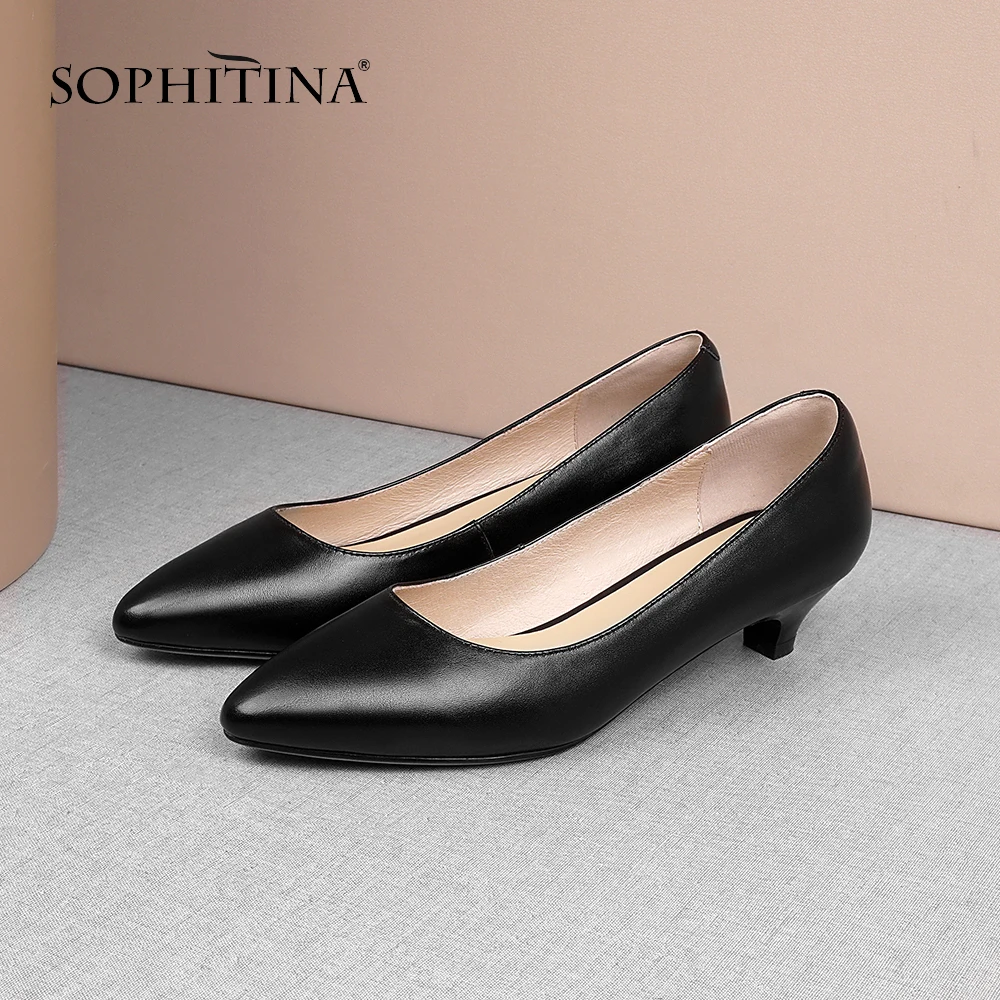 SOPHITINA/Новинка Офисные женские туфли лодочки без шнуровки Высококачественная