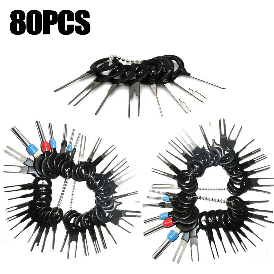 

80pcs/set Wire Terminal Removal Tool Car Electrical Wiring Crimp Connector Pin Kit