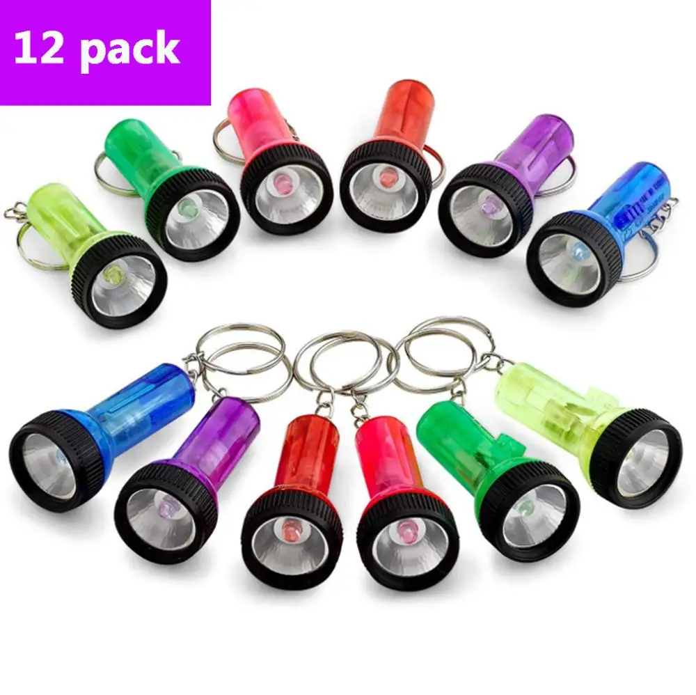 

12Pack portable LED keychain mini flashlight Super bright LED keychain flashlight with hook use 2*AG3 button battery(not include