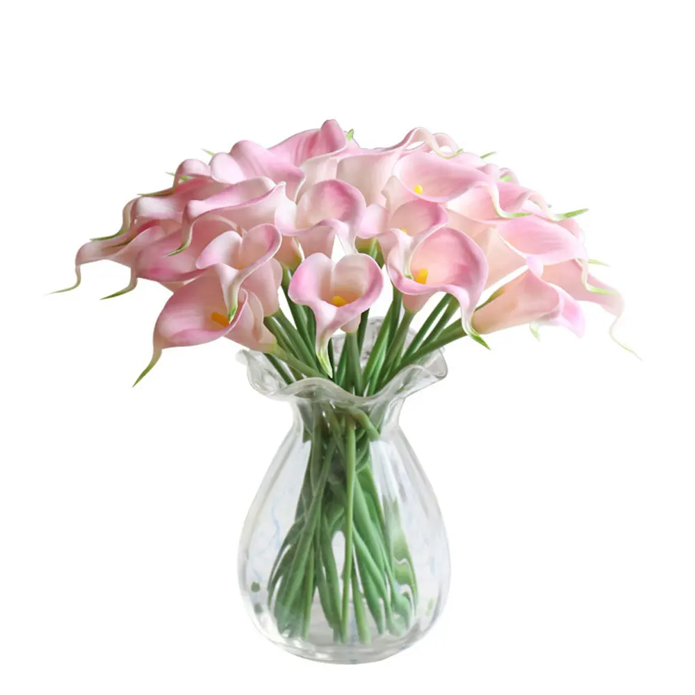 

Artificial Flowers 34cm Length Plant Basket Decor Calla Lily Flower Arrangement 13 Colors Beautiful Artificial Calla Lily PU