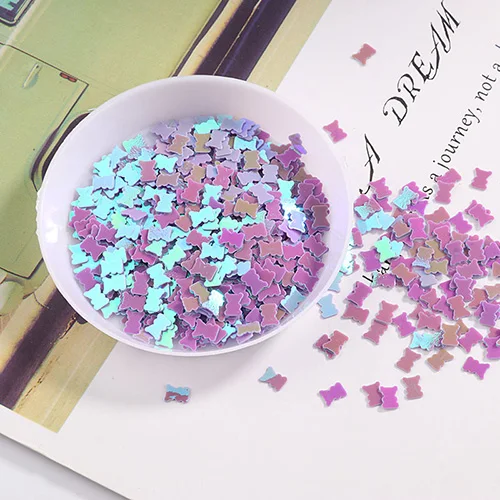 Purple Счастливые обезьяны 10 г/упак. поставки слаймов игрушки Новая мода блеск слизи амулеты аксессуары разбрызгивает наполнитель для пушистой прозрачной слизи - Цвет: Purple