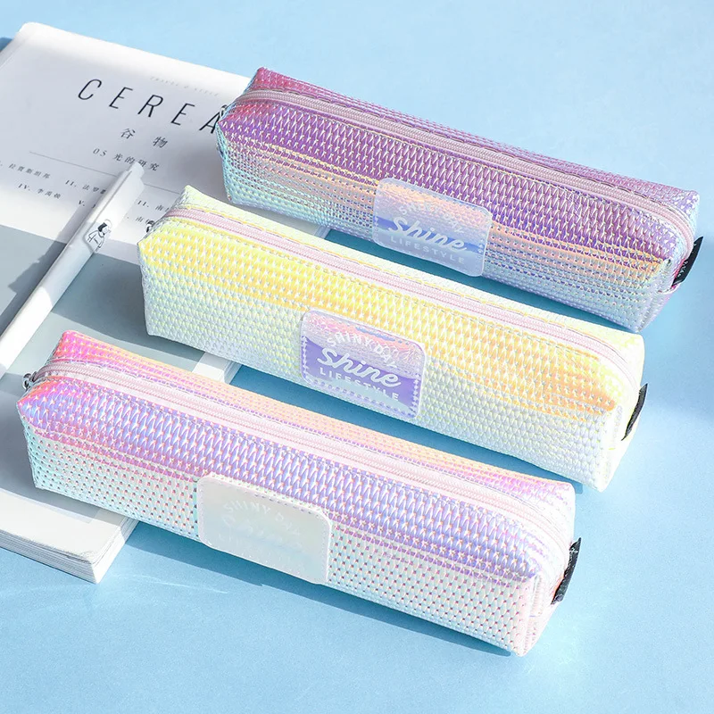 

Back to school корейские канцелярские тренд лазерный high-end мешок карандаша Япония Kawaii Складная ручка чехол Канцелярские сумка, школьные принадлеж...