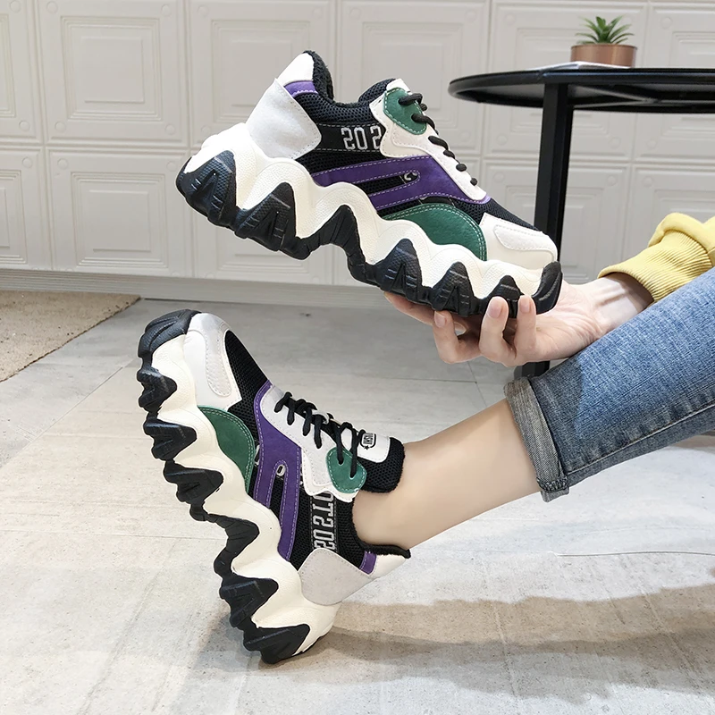 Женские кроссовки на массивной платформе повседневные теннисные туфли